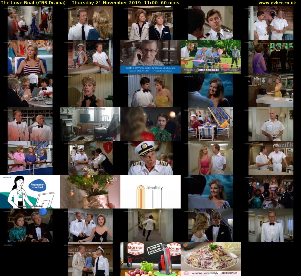 The Love Boat (CBS Drama) Thursday 21 November 2019 11:00 - 12:00