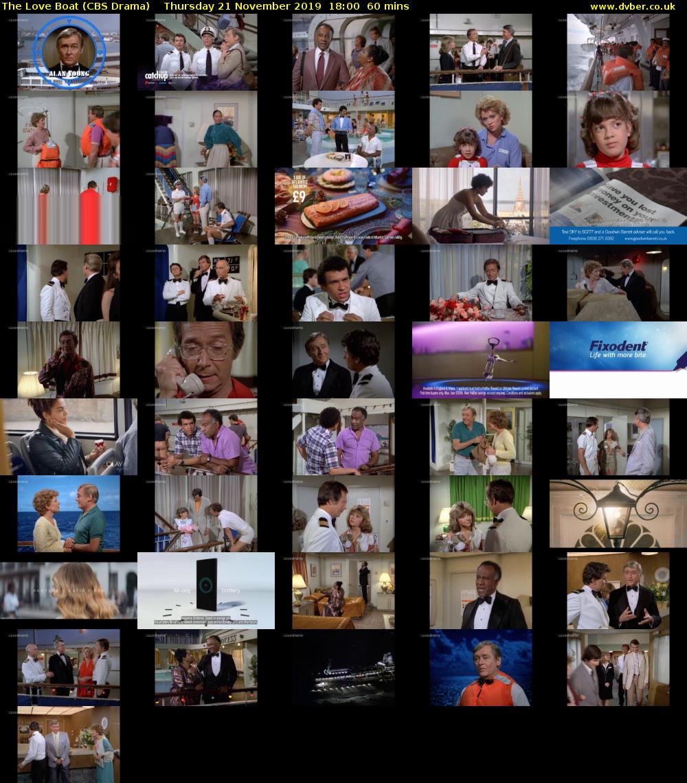 The Love Boat (CBS Drama) Thursday 21 November 2019 18:00 - 19:00