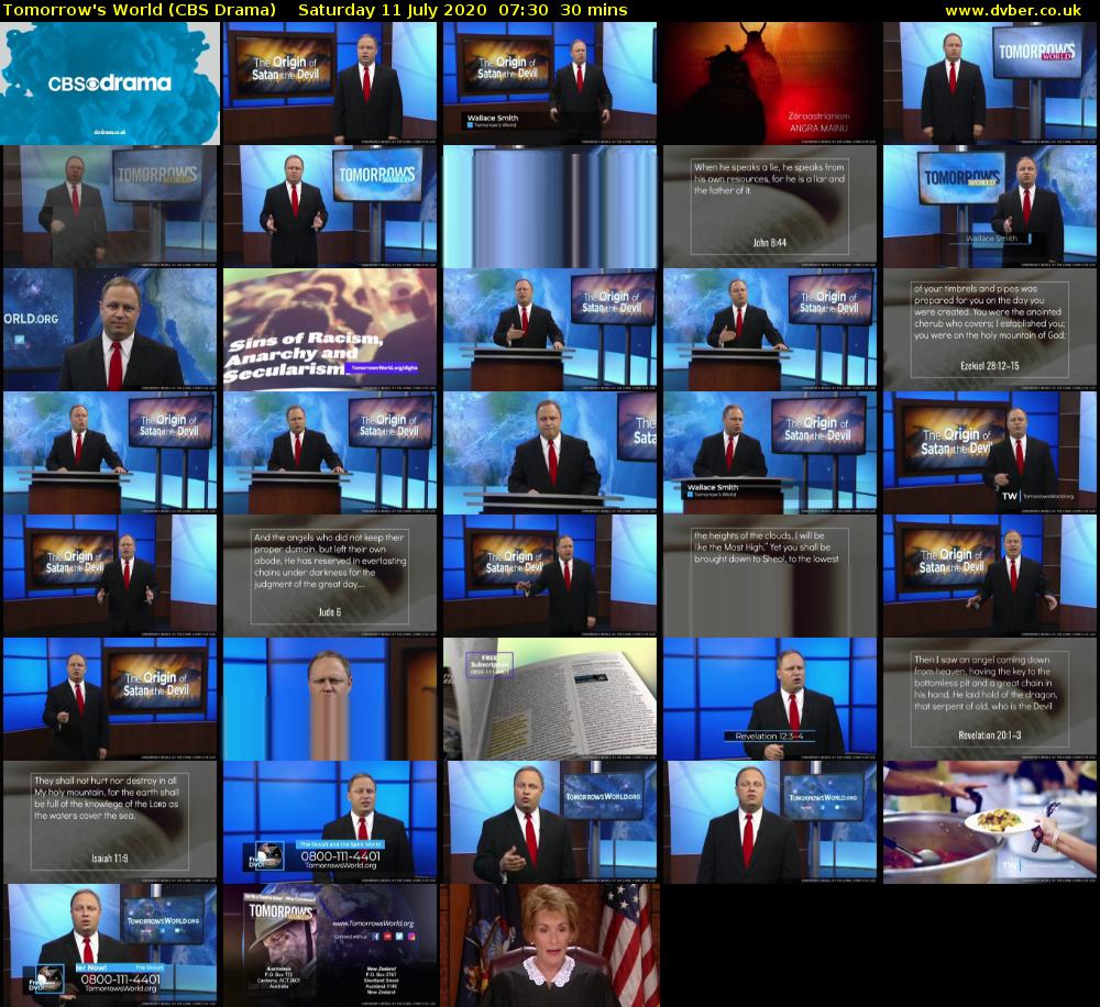 Tomorrow's World (CBS Drama) Saturday 11 July 2020 07:30 - 08:00