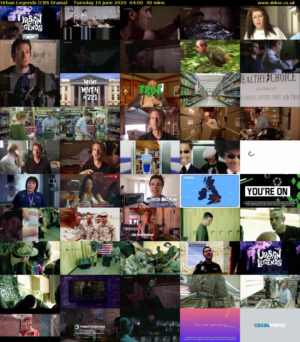Urban Legends (CBS Drama) Tuesday 16 June 2020 04:00 - 04:30