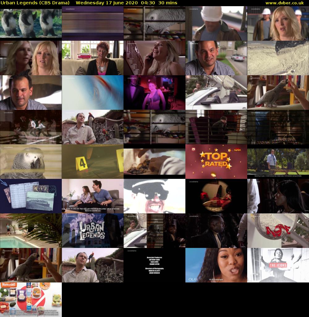 Urban Legends (CBS Drama) Wednesday 17 June 2020 04:30 - 05:00