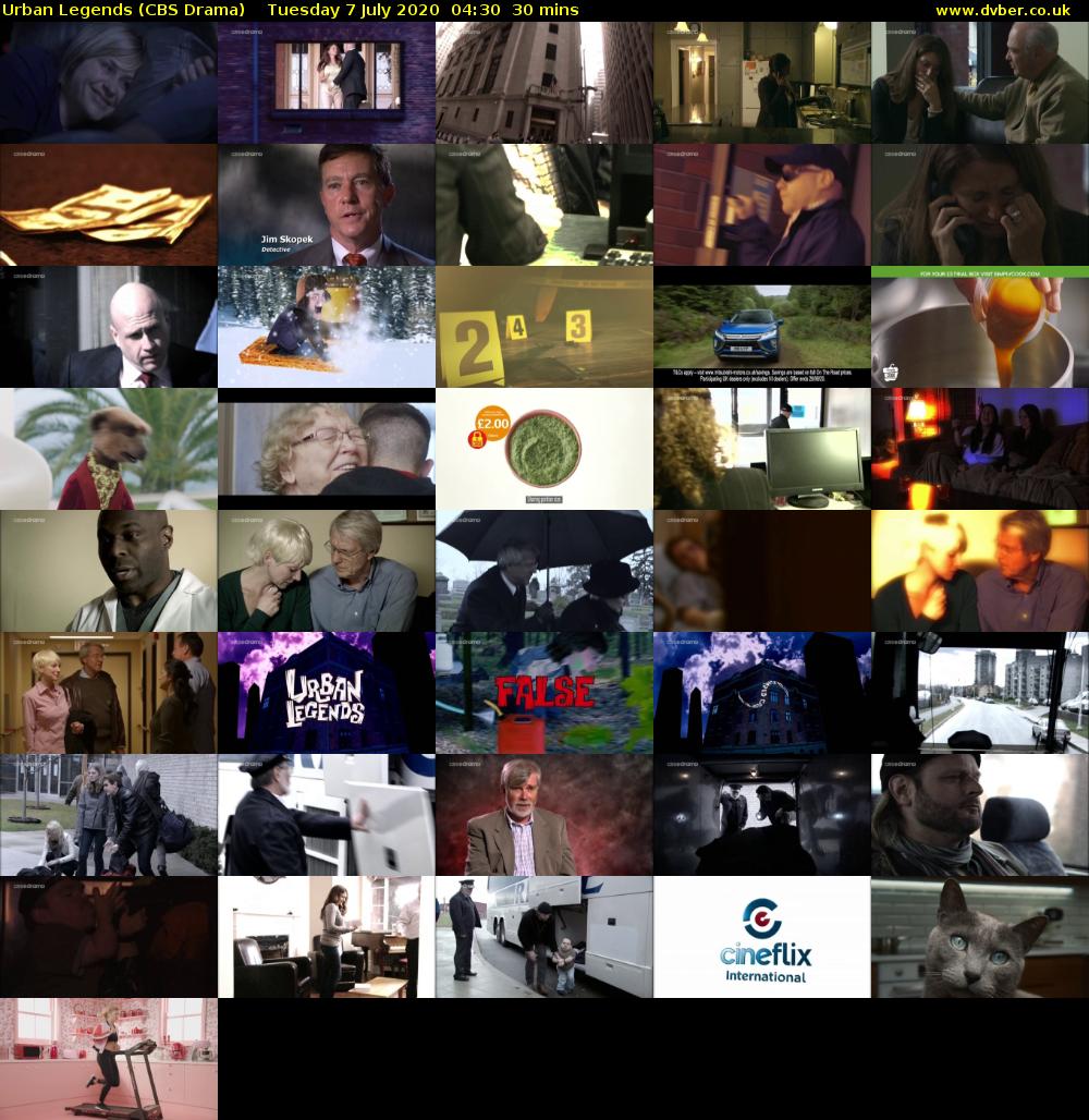 Urban Legends (CBS Drama) Tuesday 7 July 2020 04:30 - 05:00