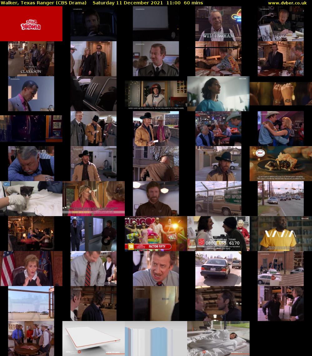 Walker, Texas Ranger (CBS Drama) Saturday 11 December 2021 11:00 - 12:00