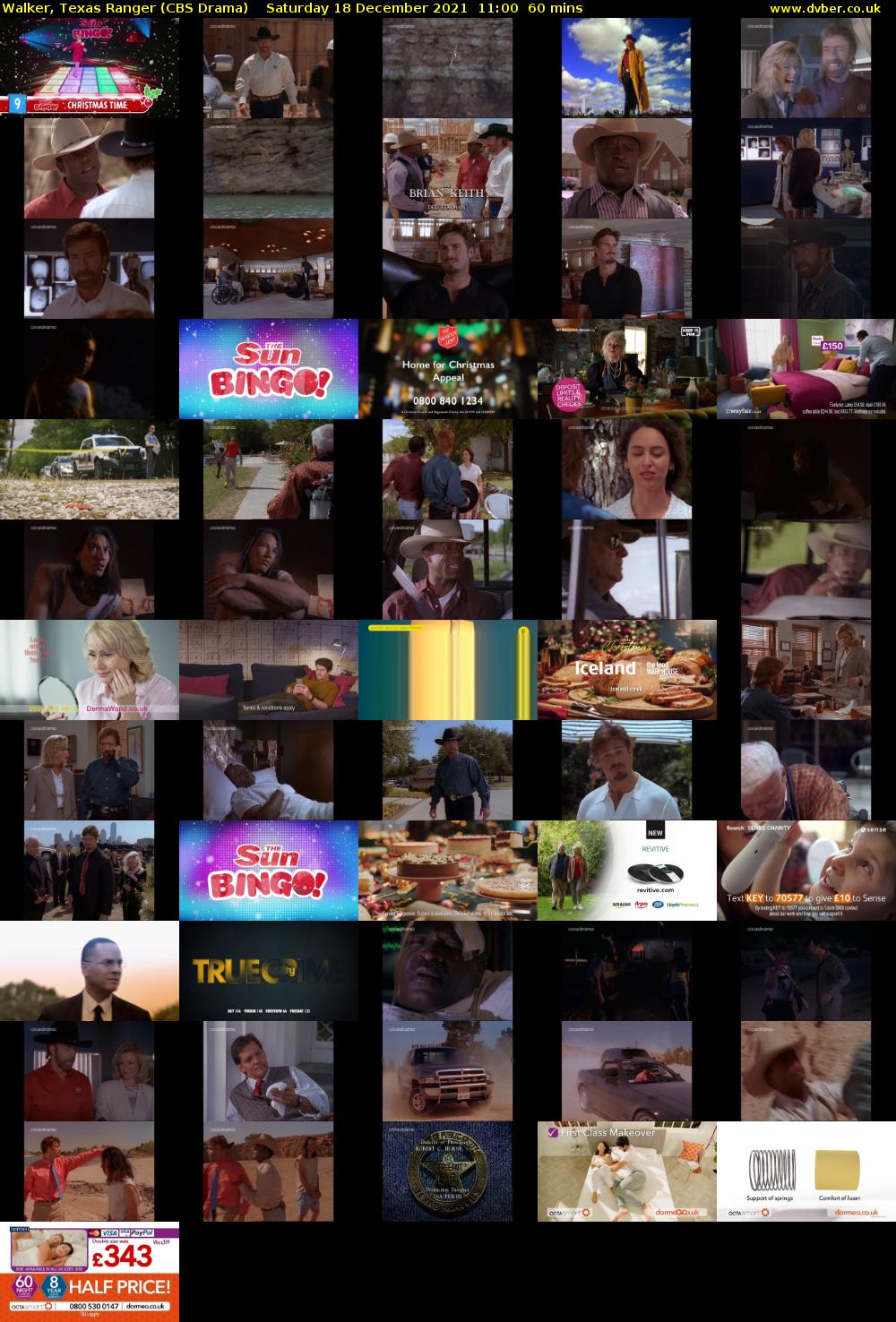 Walker, Texas Ranger (CBS Drama) Saturday 18 December 2021 11:00 - 12:00