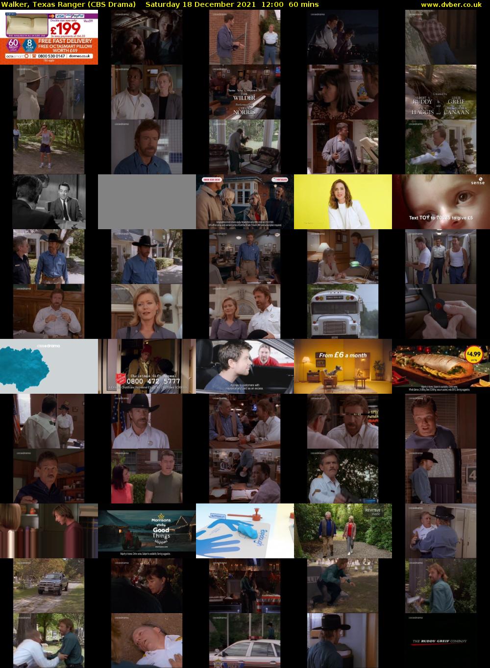 Walker, Texas Ranger (CBS Drama) Saturday 18 December 2021 12:00 - 13:00