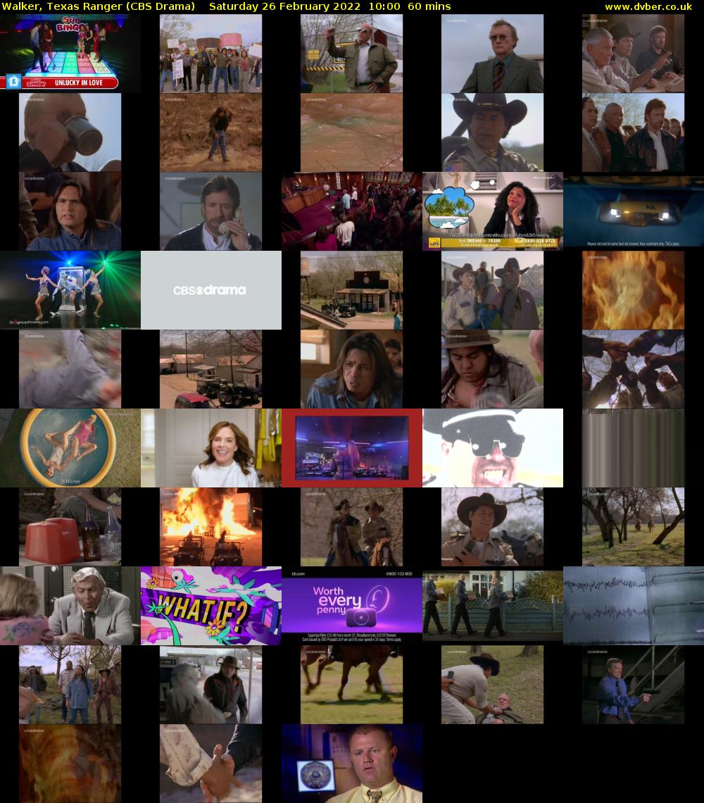 Walker, Texas Ranger (CBS Drama) Saturday 26 February 2022 10:00 - 11:00