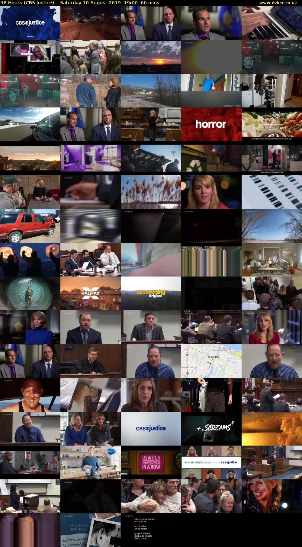 48 Hours (CBS Justice) Saturday 10 August 2019 19:00 - 20:00