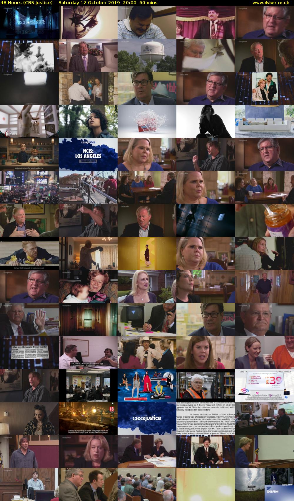 48 Hours (CBS Justice) Saturday 12 October 2019 20:00 - 21:00