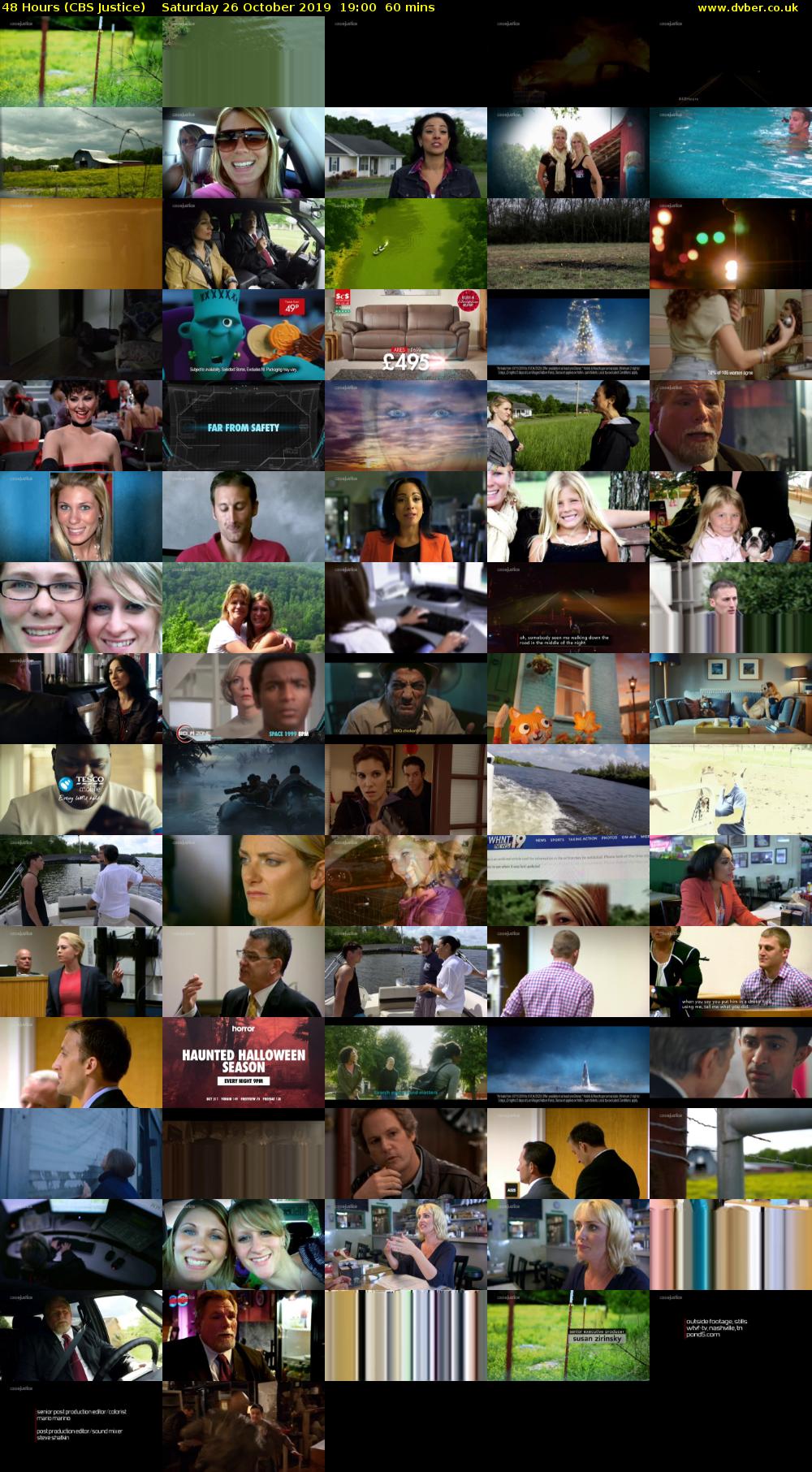 48 Hours (CBS Justice) Saturday 26 October 2019 19:00 - 20:00