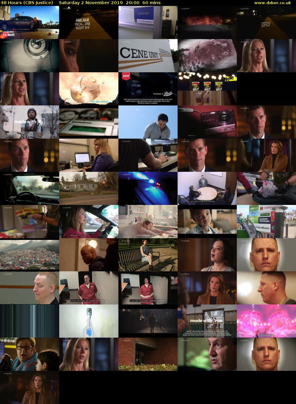 48 Hours (CBS Justice) Saturday 2 November 2019 20:00 - 21:00