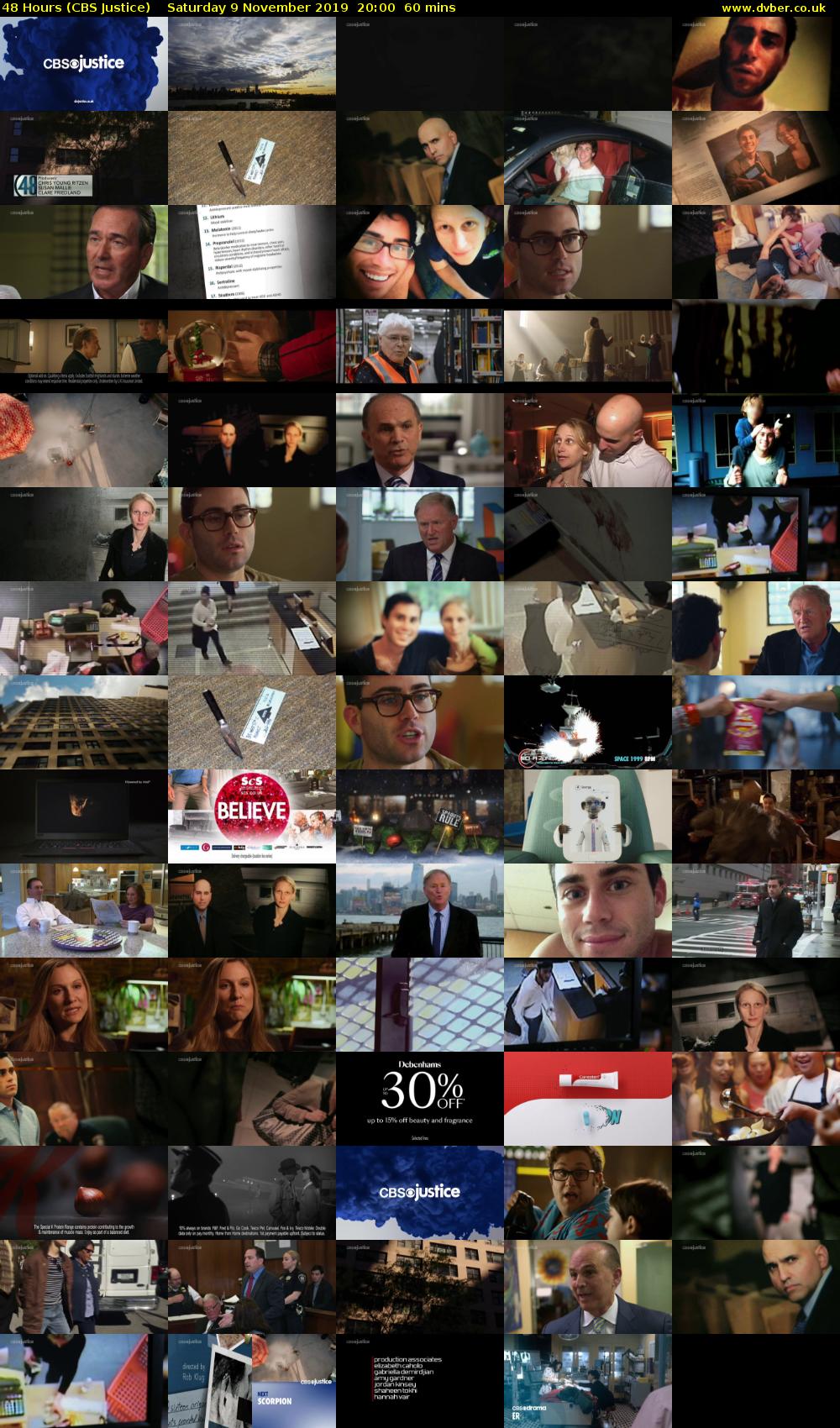 48 Hours (CBS Justice) Saturday 9 November 2019 20:00 - 21:00