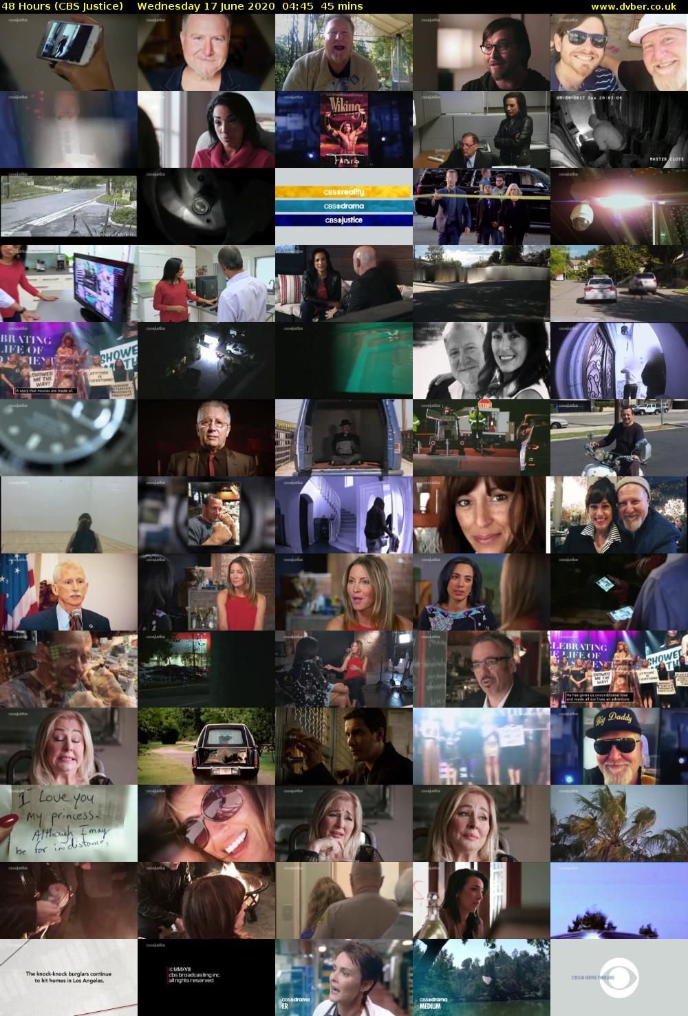 48 Hours (CBS Justice) Wednesday 17 June 2020 04:45 - 05:30