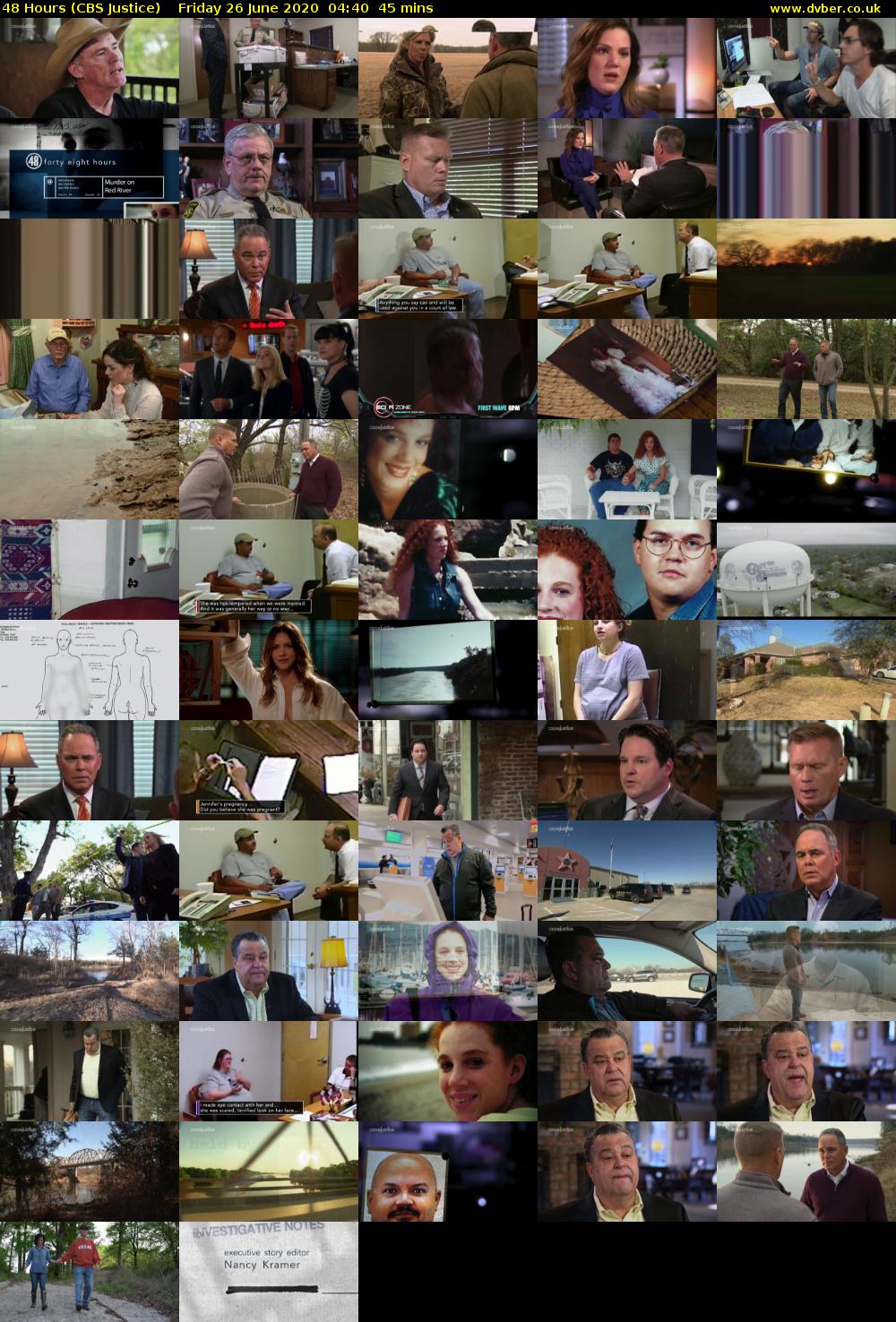 48 Hours (CBS Justice) Friday 26 June 2020 04:40 - 05:25