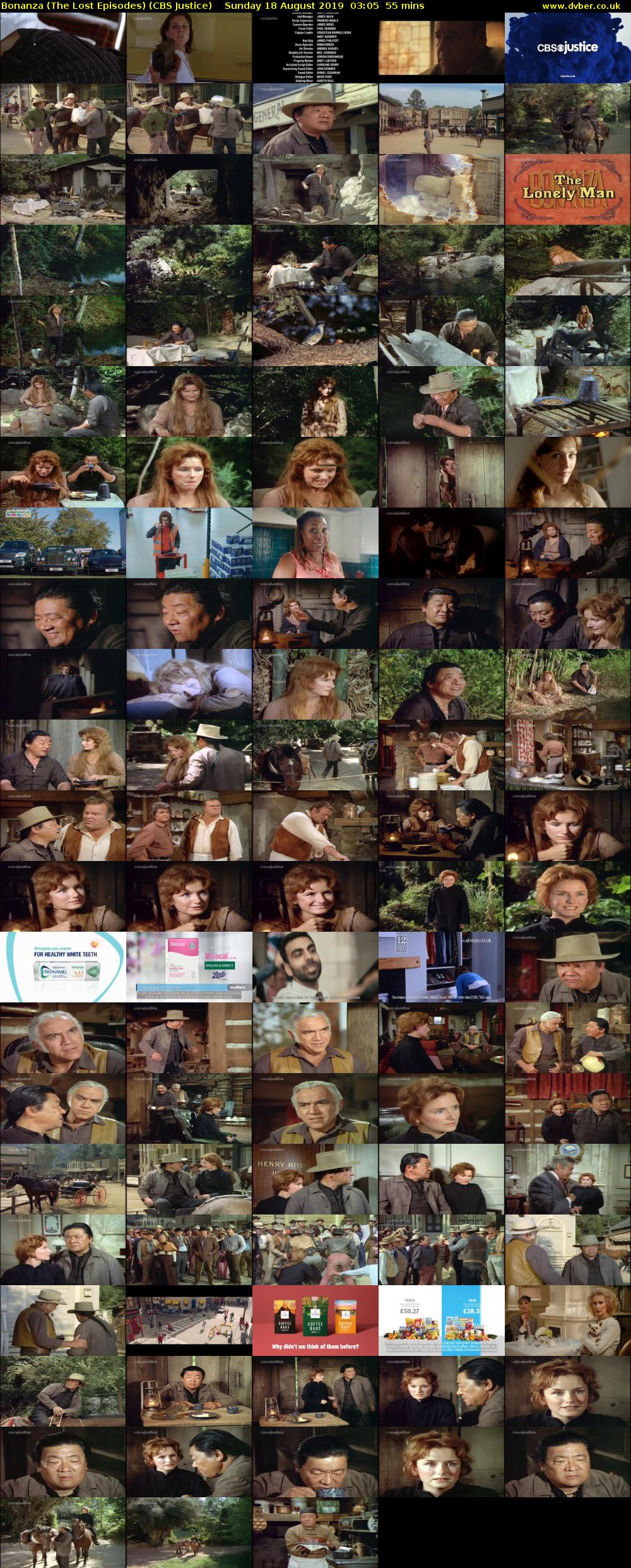 Bonanza (The Lost Episodes) (CBS Justice) Sunday 18 August 2019 03:05 - 04:00