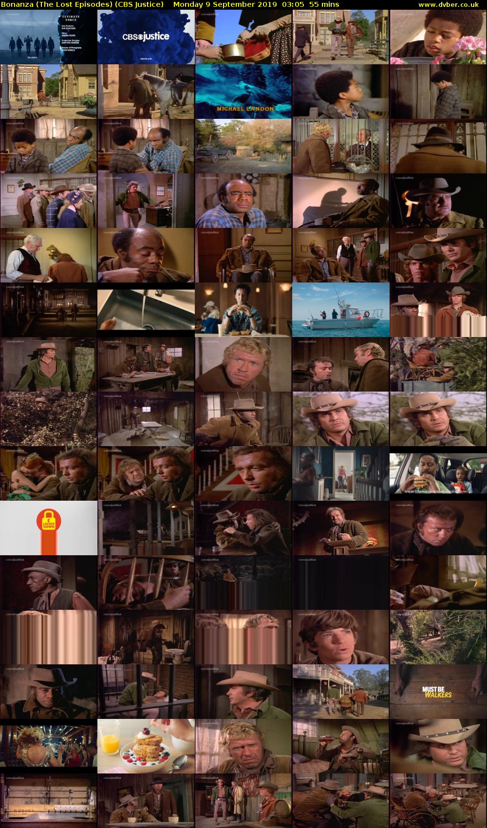 Bonanza (The Lost Episodes) (CBS Justice) Monday 9 September 2019 03:05 - 04:00