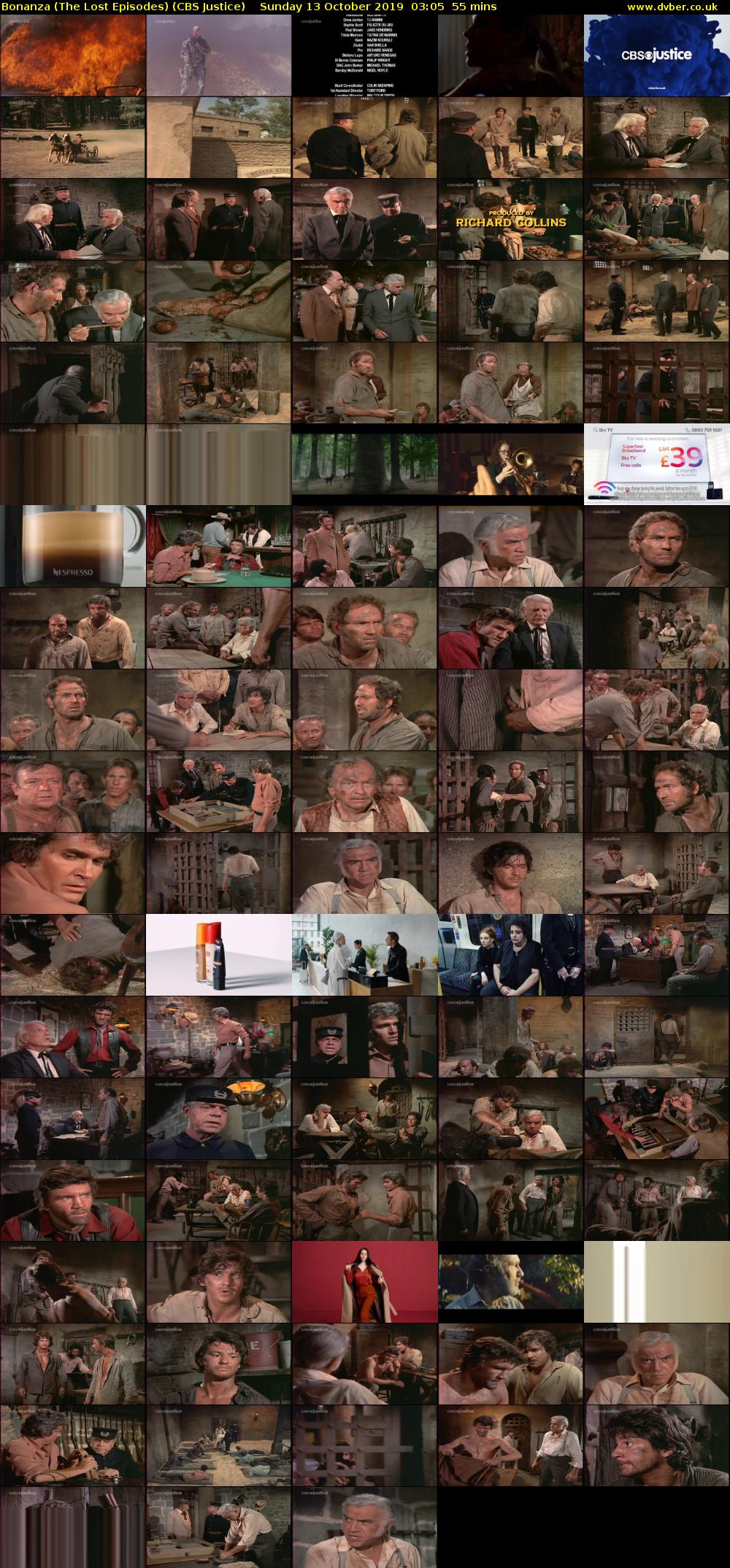 Bonanza (The Lost Episodes) (CBS Justice) Sunday 13 October 2019 03:05 - 04:00