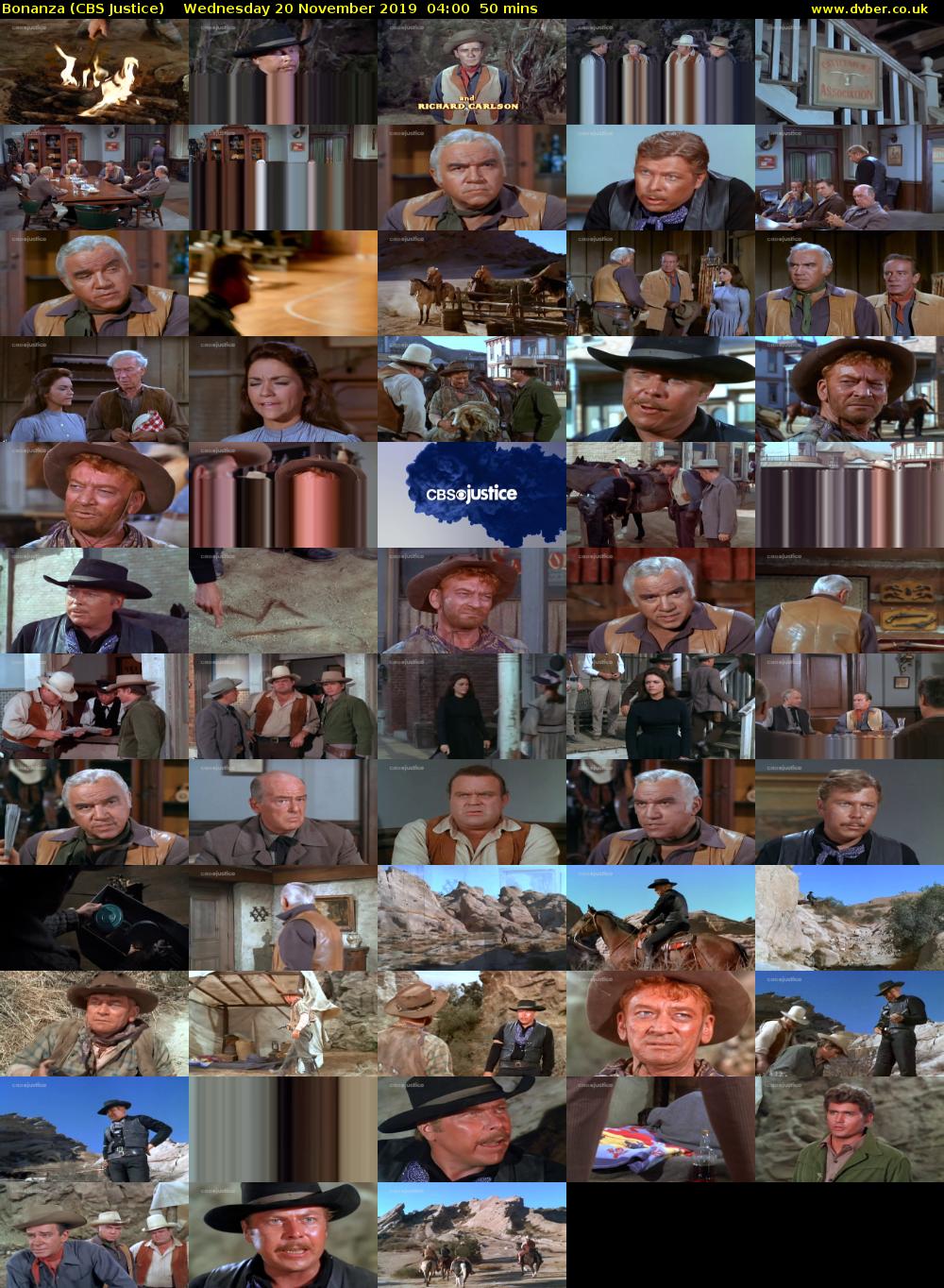 Bonanza (CBS Justice) Wednesday 20 November 2019 04:00 - 04:50