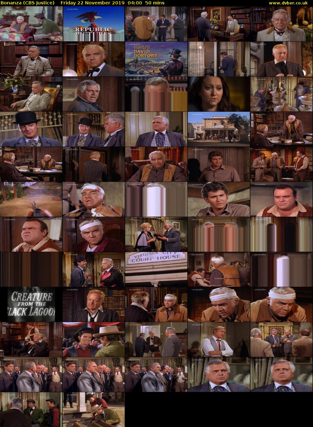 Bonanza (CBS Justice) Friday 22 November 2019 04:00 - 04:50