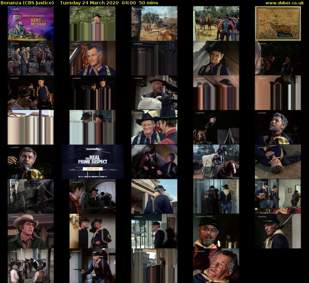 Bonanza (CBS Justice) Tuesday 24 March 2020 04:00 - 04:50