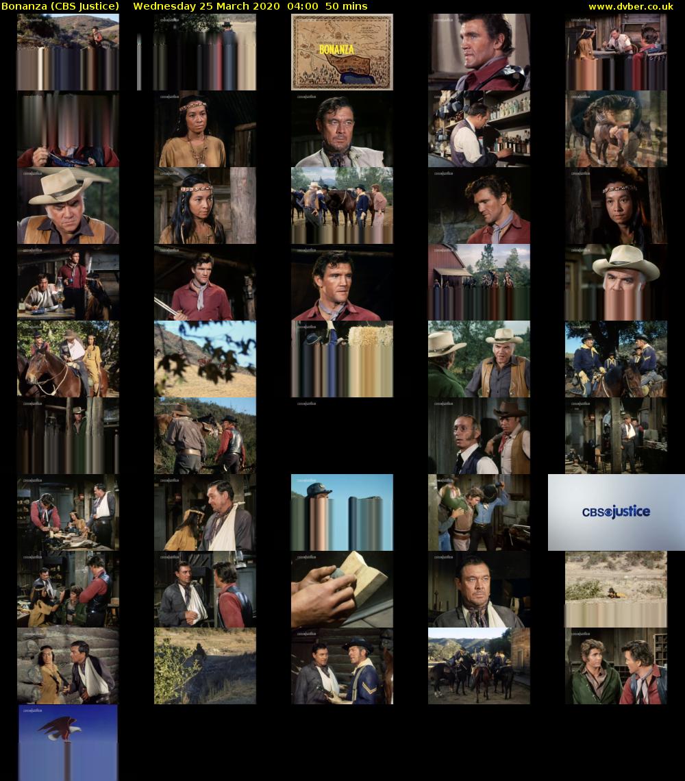 Bonanza (CBS Justice) Wednesday 25 March 2020 04:00 - 04:50