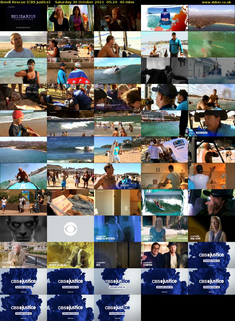Bondi Rescue (CBS Justice) Saturday 30 October 2021 05:20 - 06:00