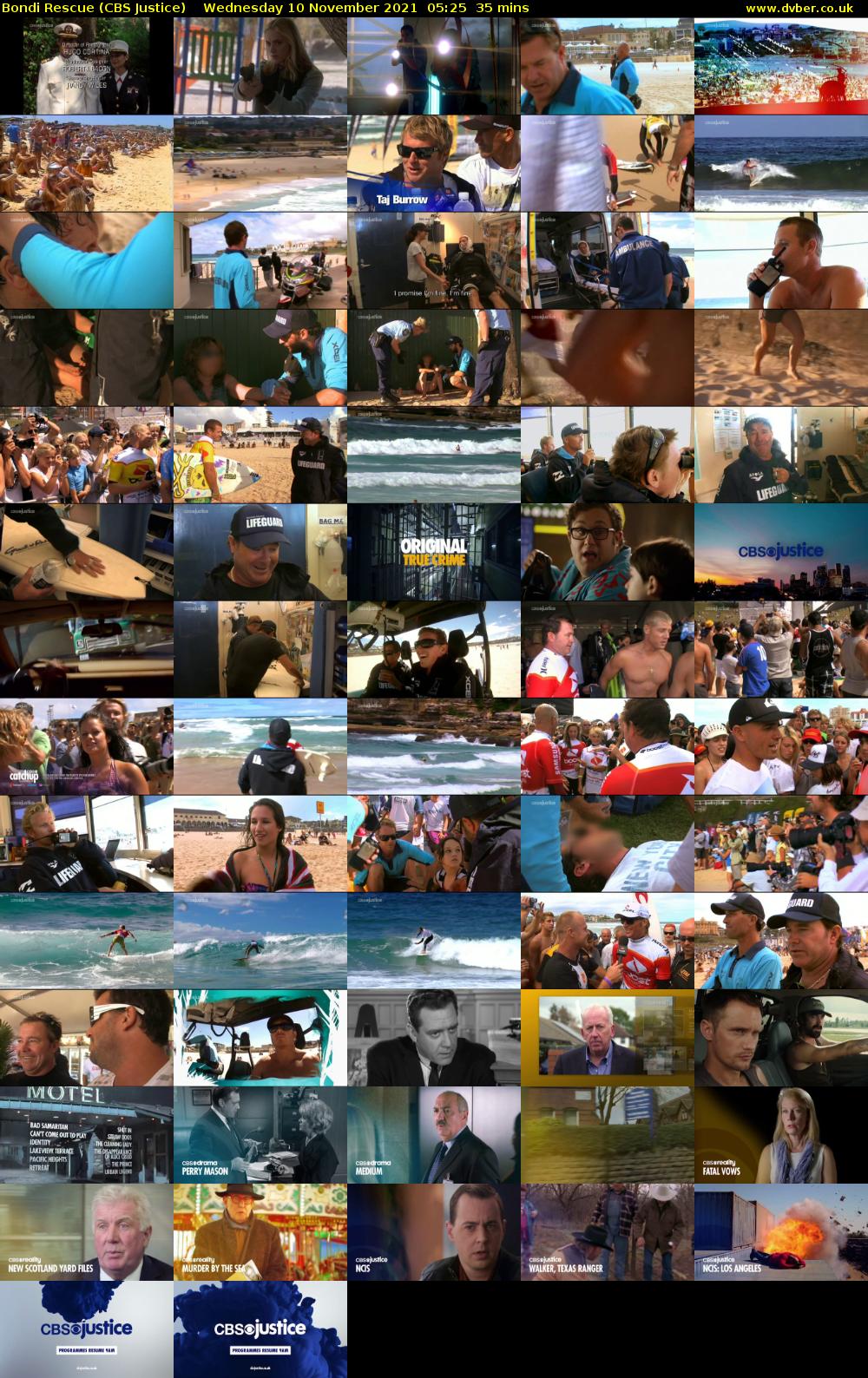 Bondi Rescue (CBS Justice) Wednesday 10 November 2021 05:25 - 06:00