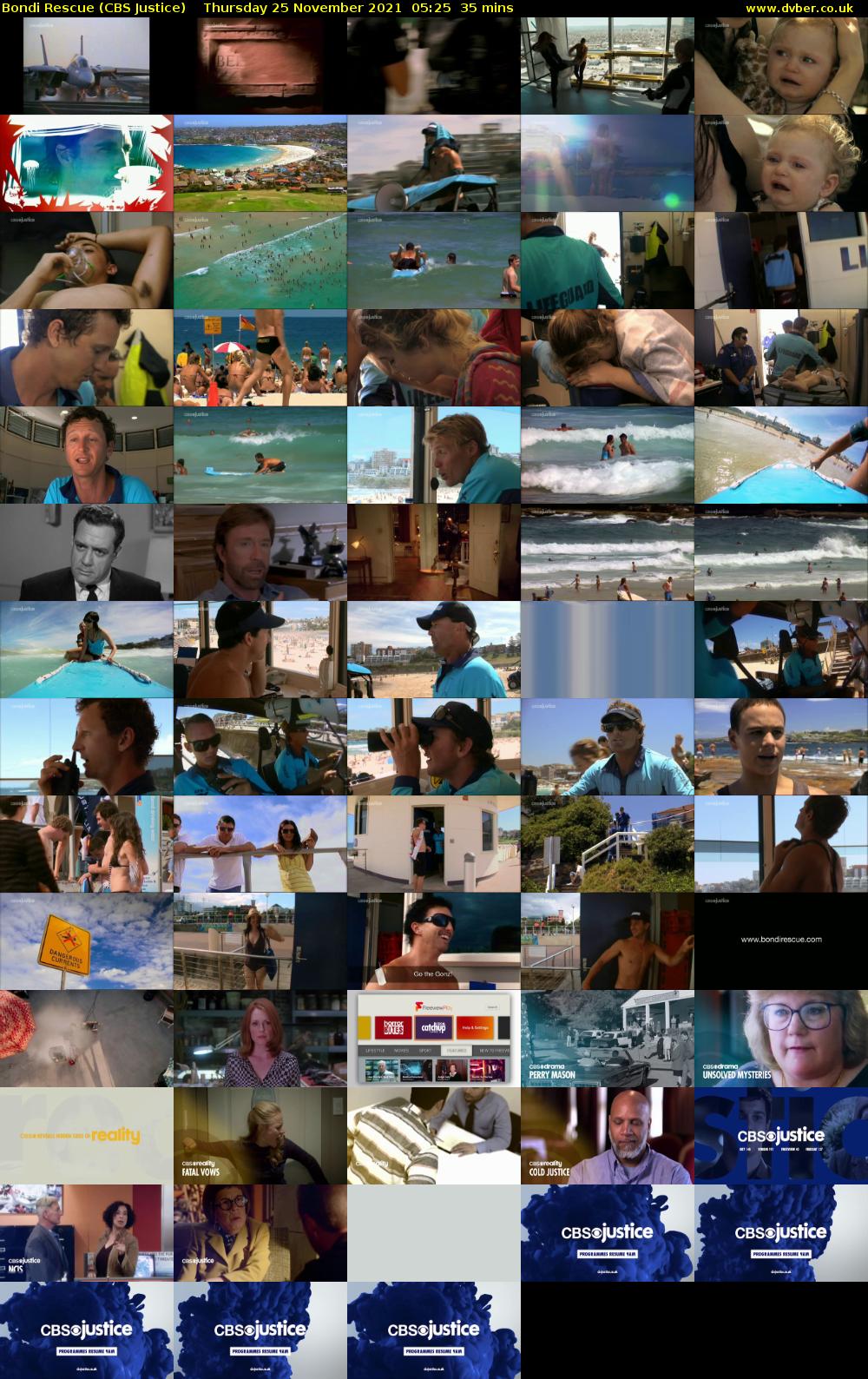 Bondi Rescue (CBS Justice) Thursday 25 November 2021 05:25 - 06:00
