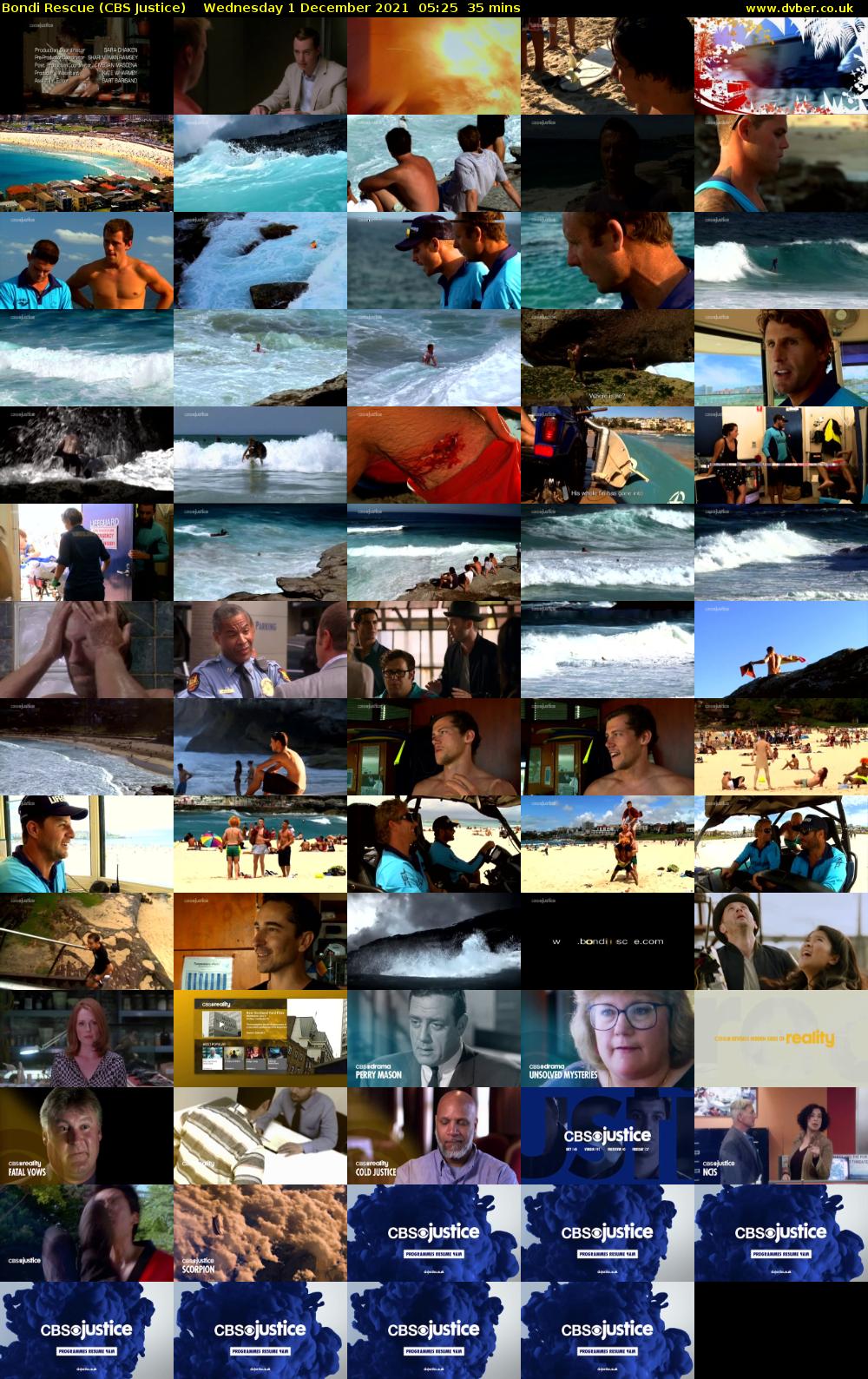 Bondi Rescue (CBS Justice) Wednesday 1 December 2021 05:25 - 06:00
