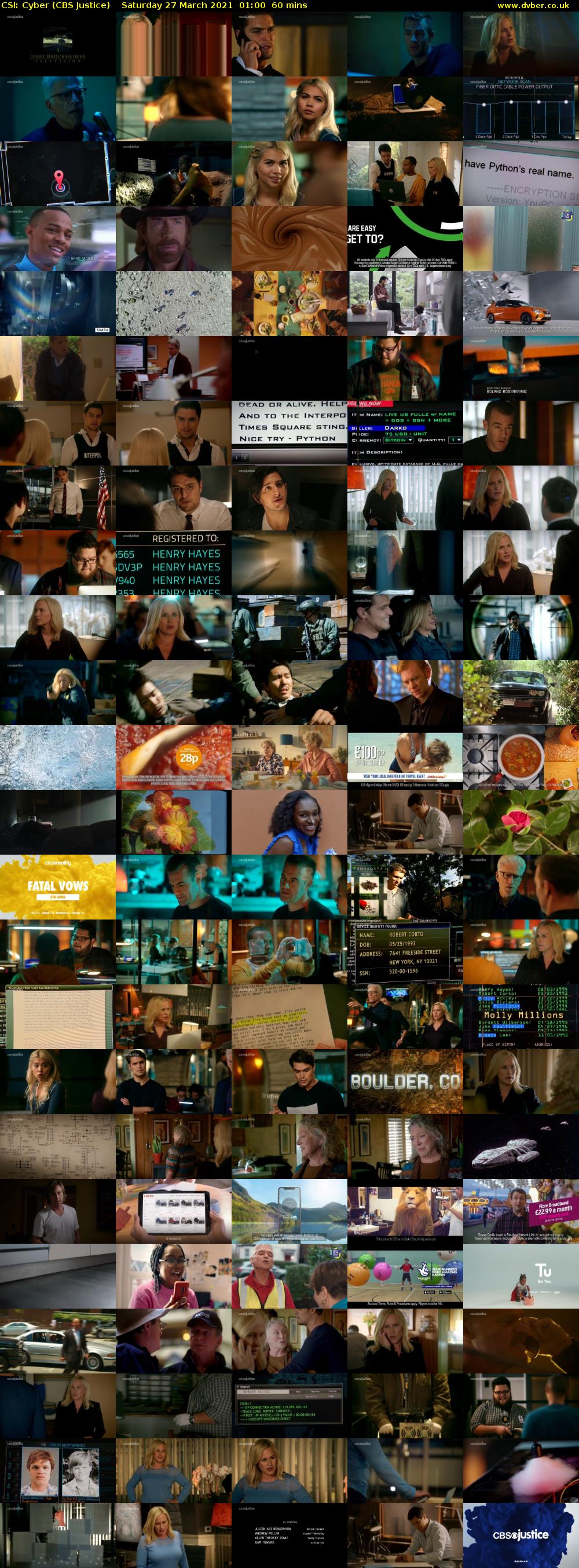 CSI: Cyber (CBS Justice) Saturday 27 March 2021 01:00 - 02:00