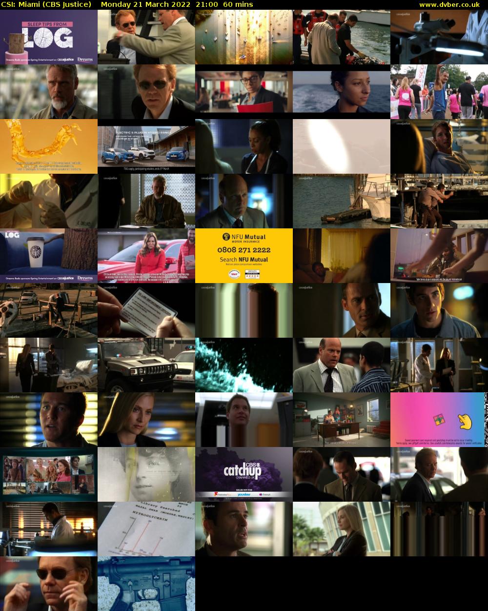 CSI: Miami (CBS Justice) Monday 21 March 2022 21:00 - 22:00