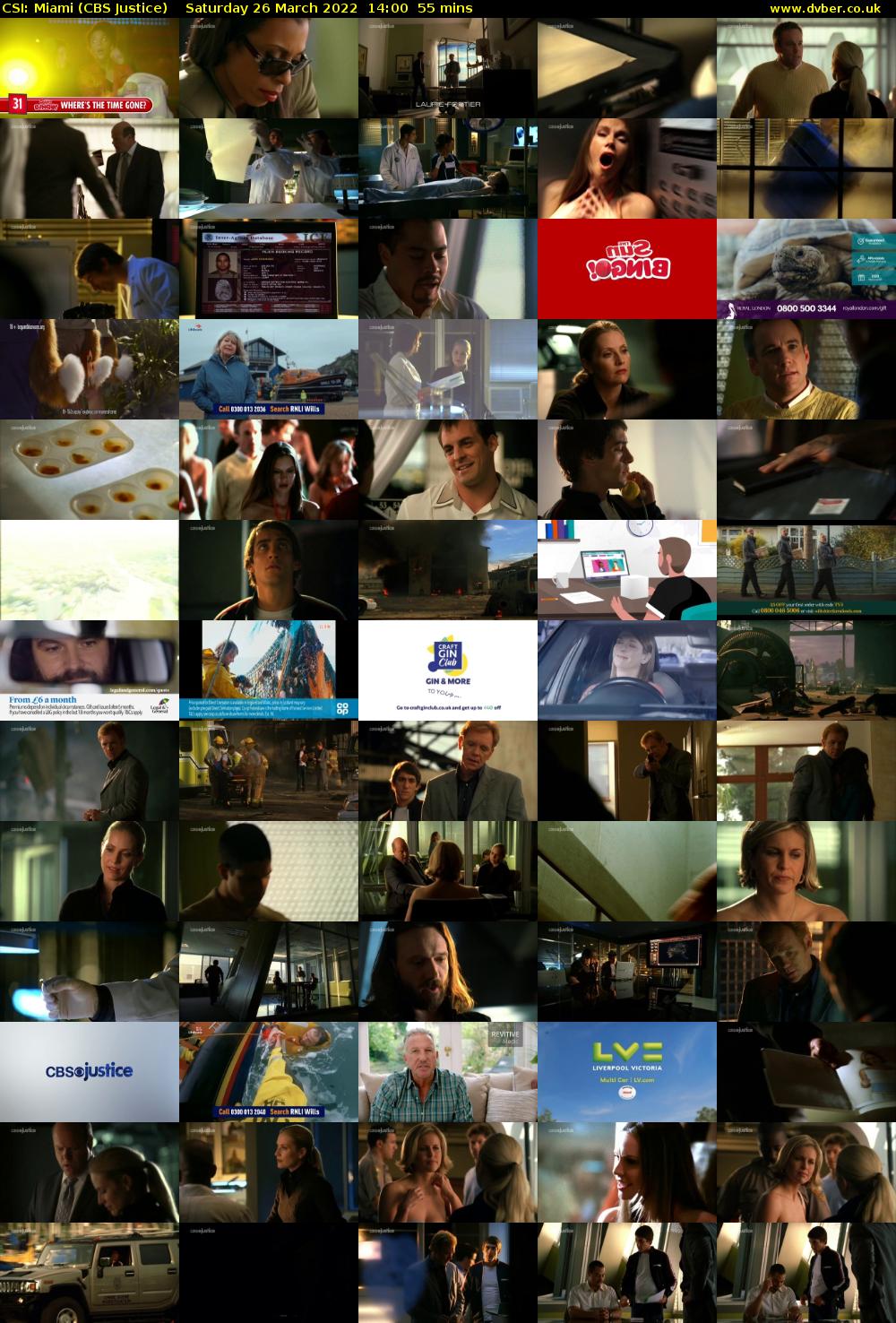 CSI: Miami (CBS Justice) Saturday 26 March 2022 14:00 - 14:55