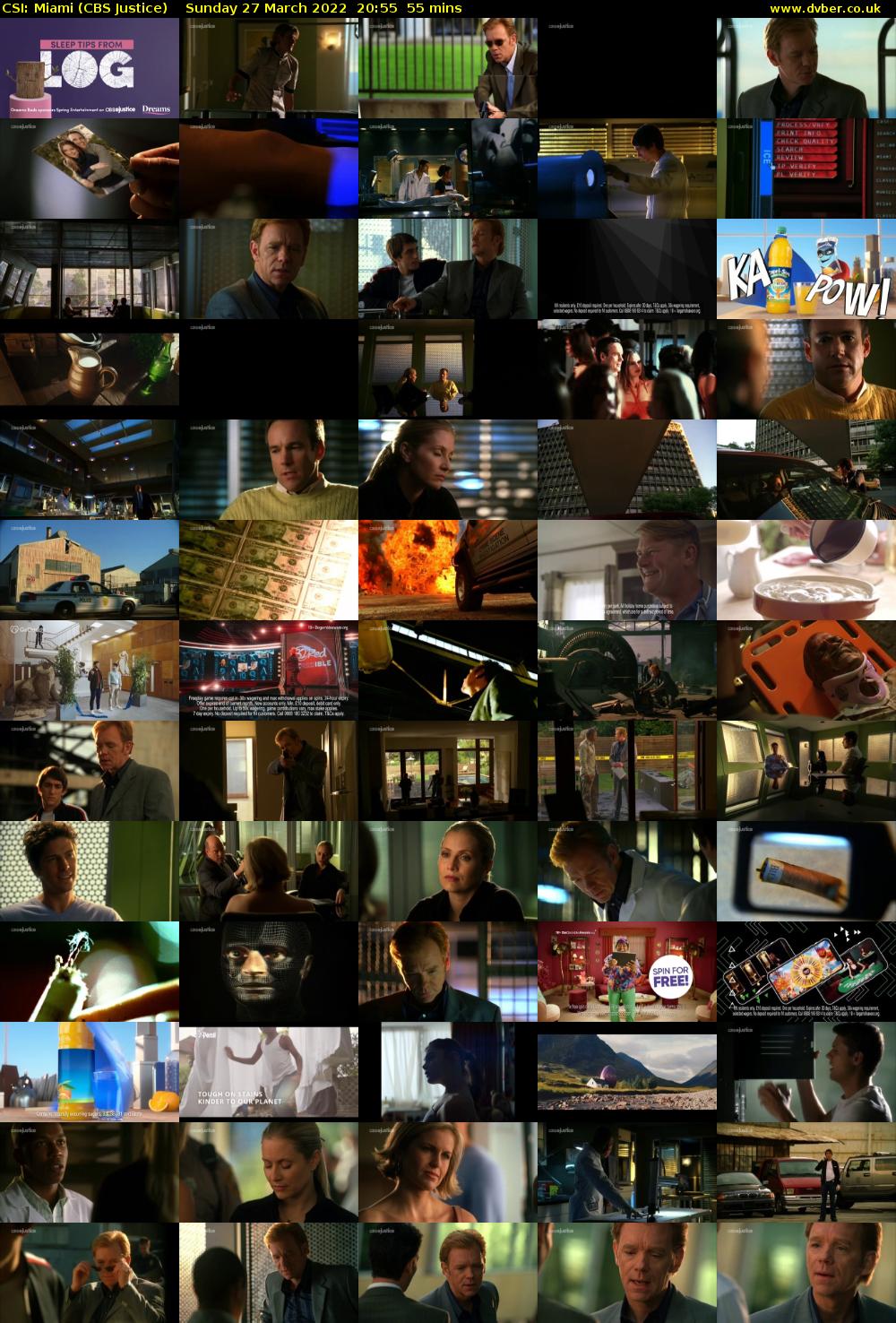 CSI: Miami (CBS Justice) Sunday 27 March 2022 20:55 - 21:50