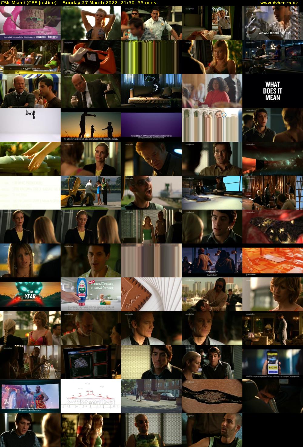 CSI: Miami (CBS Justice) Sunday 27 March 2022 21:50 - 22:45