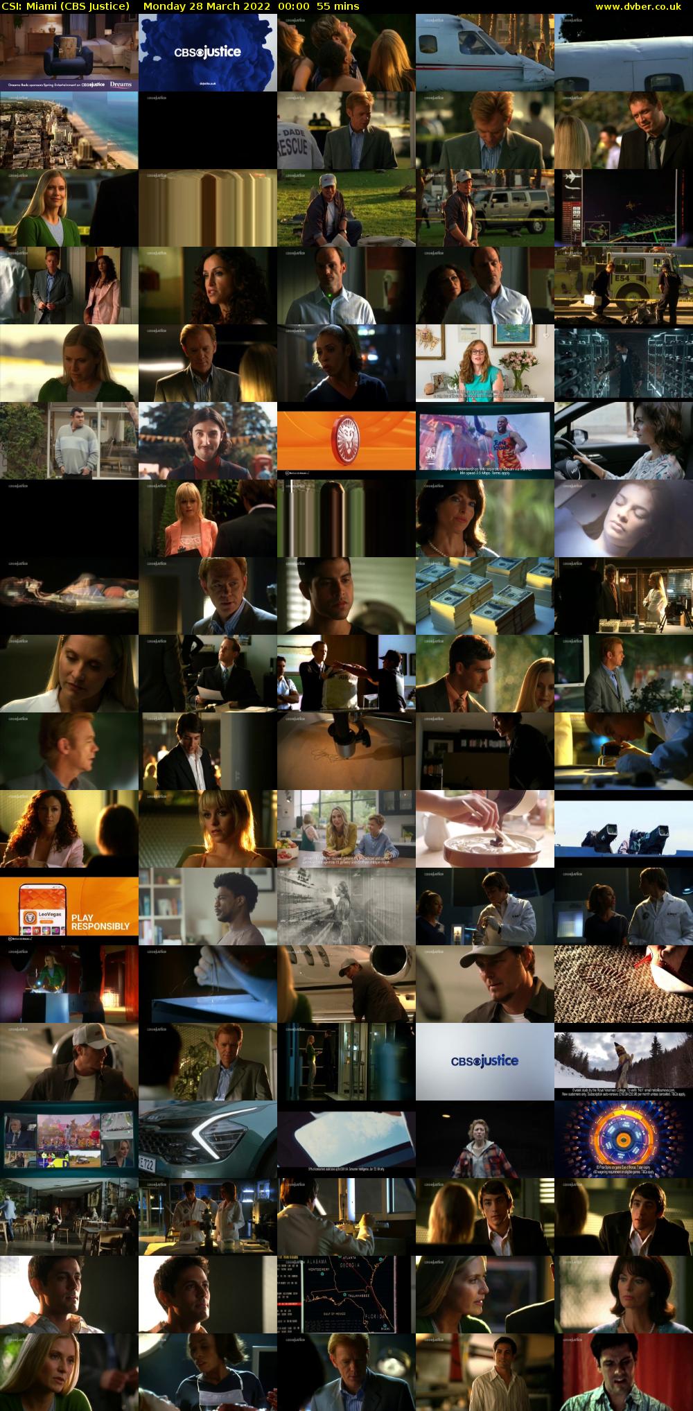 CSI: Miami (CBS Justice) Monday 28 March 2022 00:00 - 00:55