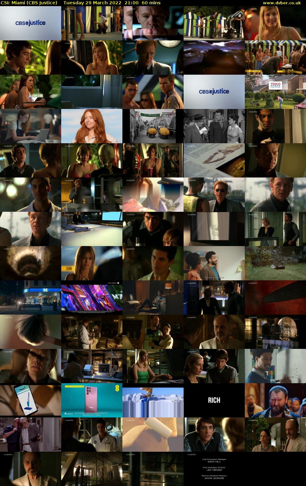 CSI: Miami (CBS Justice) Tuesday 29 March 2022 21:00 - 22:00