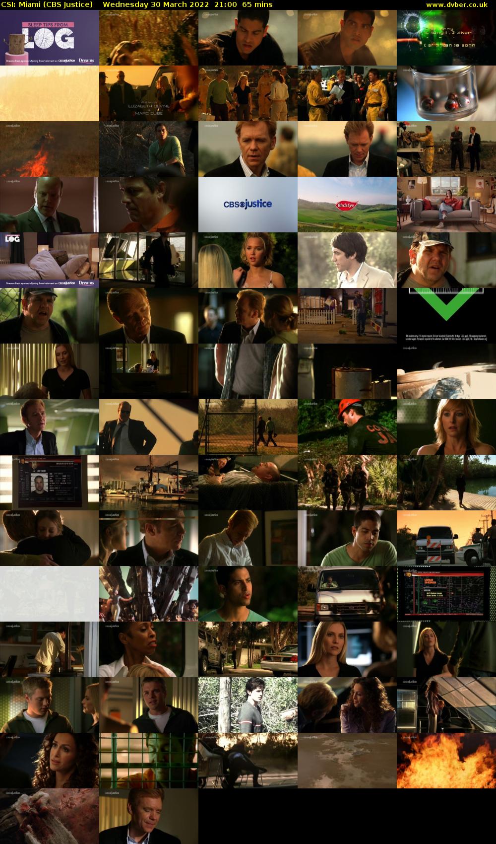 CSI: Miami (CBS Justice) Wednesday 30 March 2022 21:00 - 22:05