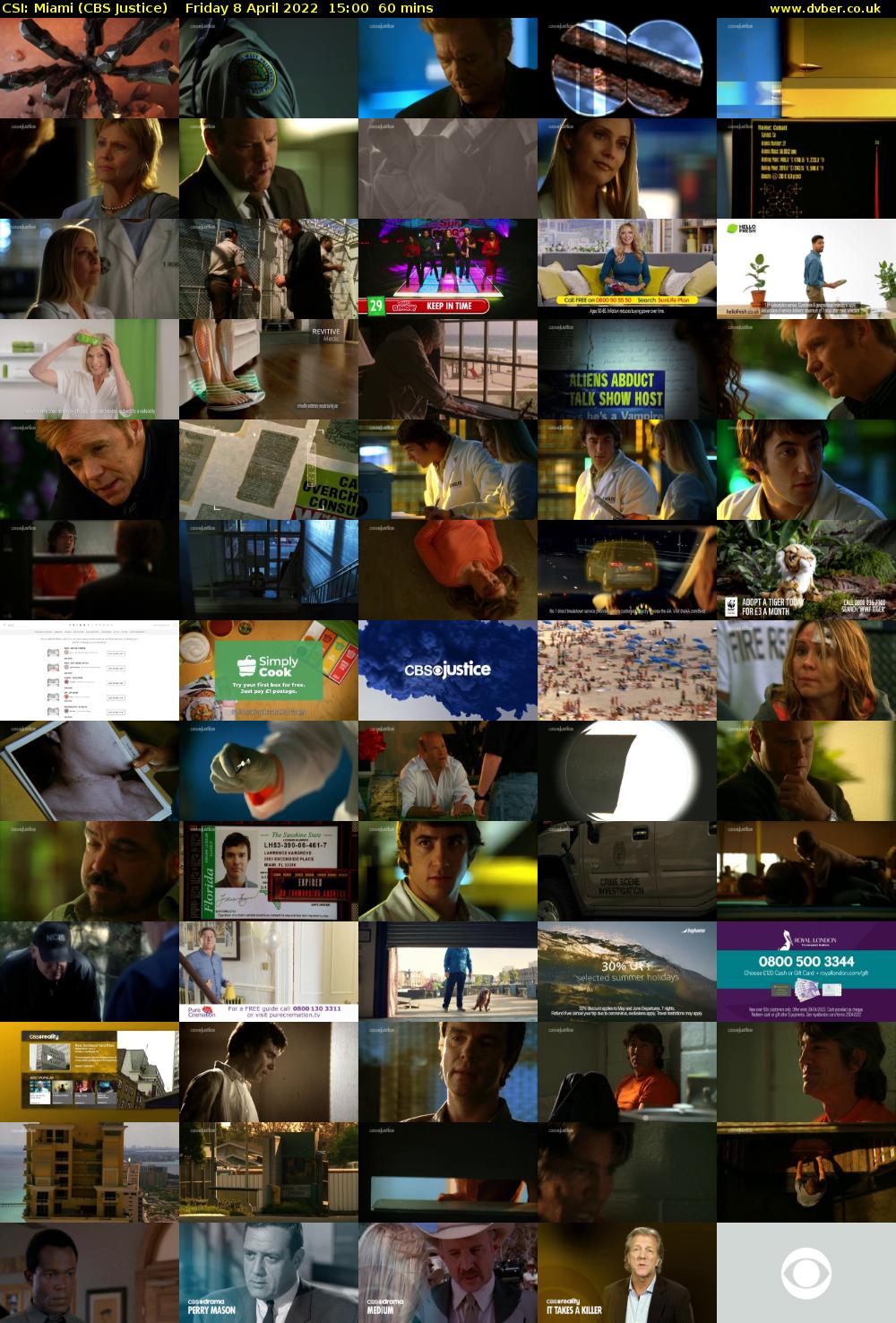 CSI: Miami (CBS Justice) Friday 8 April 2022 15:00 - 16:00