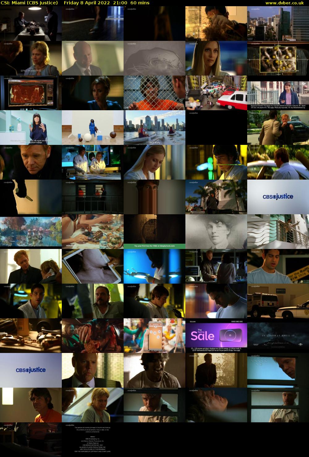 CSI: Miami (CBS Justice) Friday 8 April 2022 21:00 - 22:00