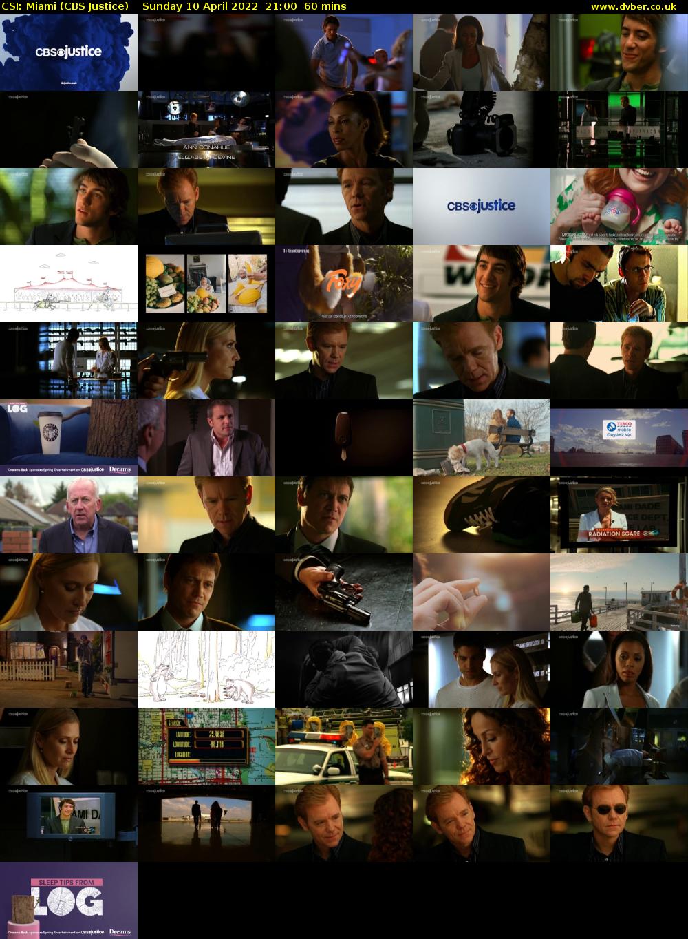 CSI: Miami (CBS Justice) Sunday 10 April 2022 21:00 - 22:00