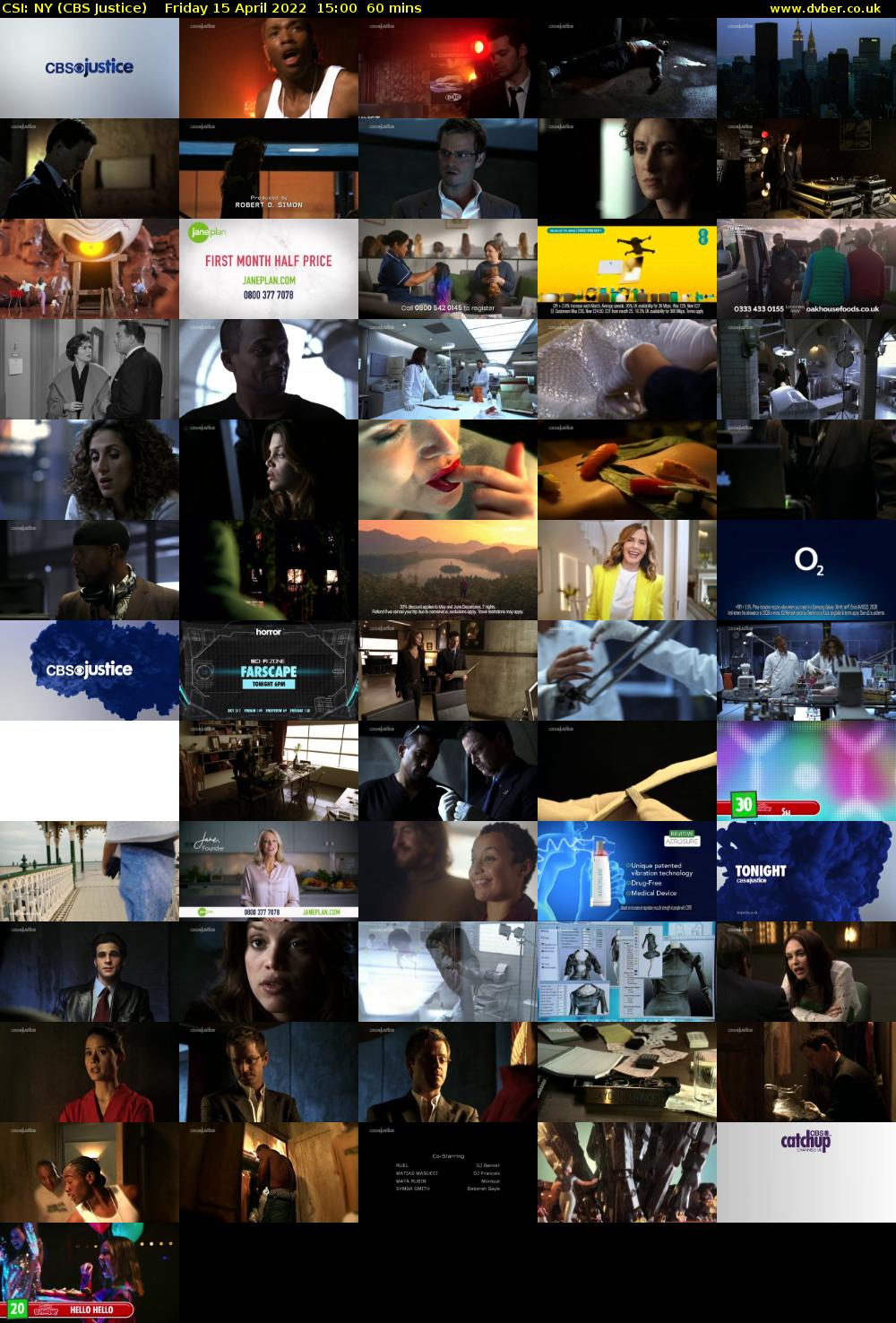 CSI: NY (CBS Justice) Friday 15 April 2022 15:00 - 16:00