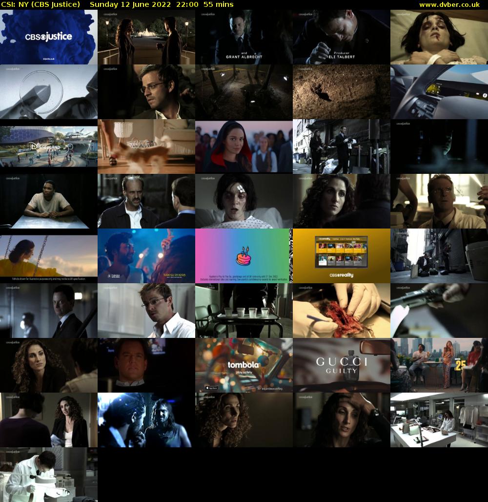 CSI: NY (CBS Justice) Sunday 12 June 2022 22:00 - 22:55