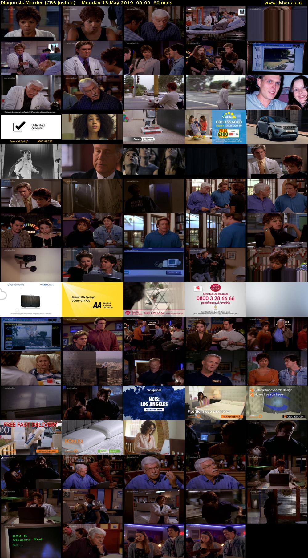 Diagnosis Murder (CBS Justice) Monday 13 May 2019 09:00 - 10:00