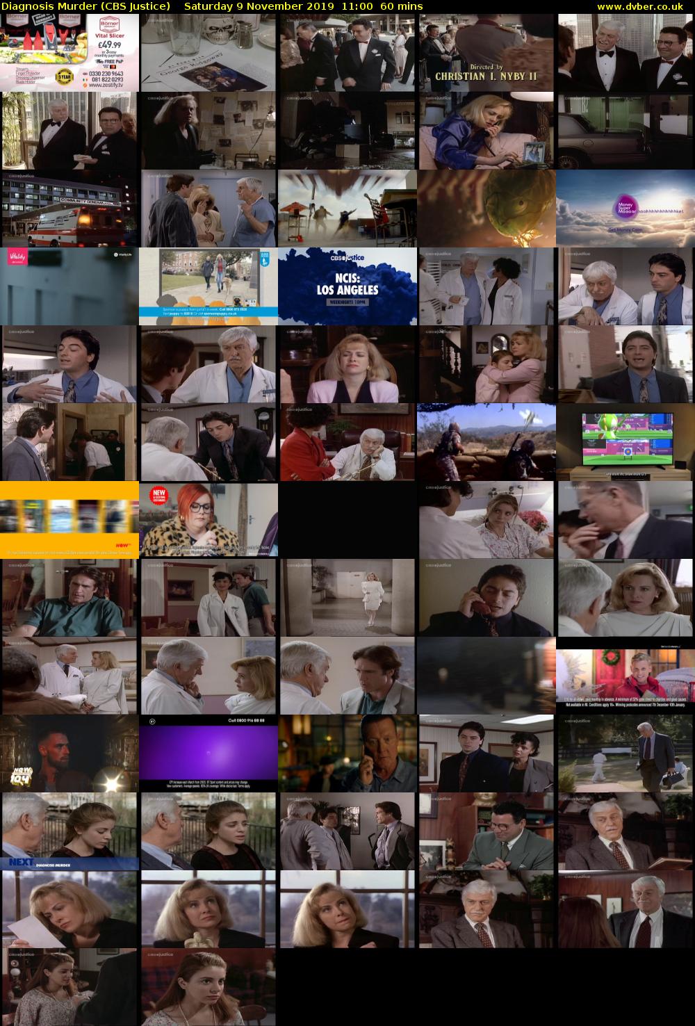 Diagnosis Murder (CBS Justice) Saturday 9 November 2019 11:00 - 12:00
