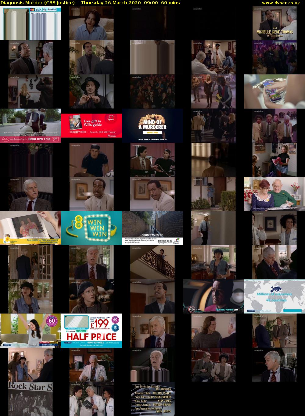 Diagnosis Murder (CBS Justice) Thursday 26 March 2020 09:00 - 10:00