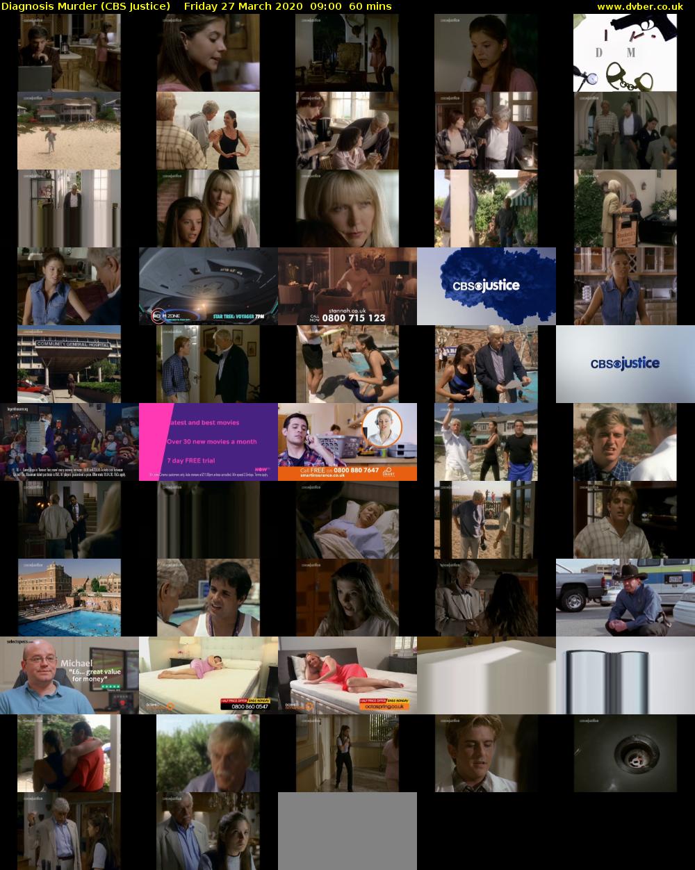 Diagnosis Murder (CBS Justice) Friday 27 March 2020 09:00 - 10:00
