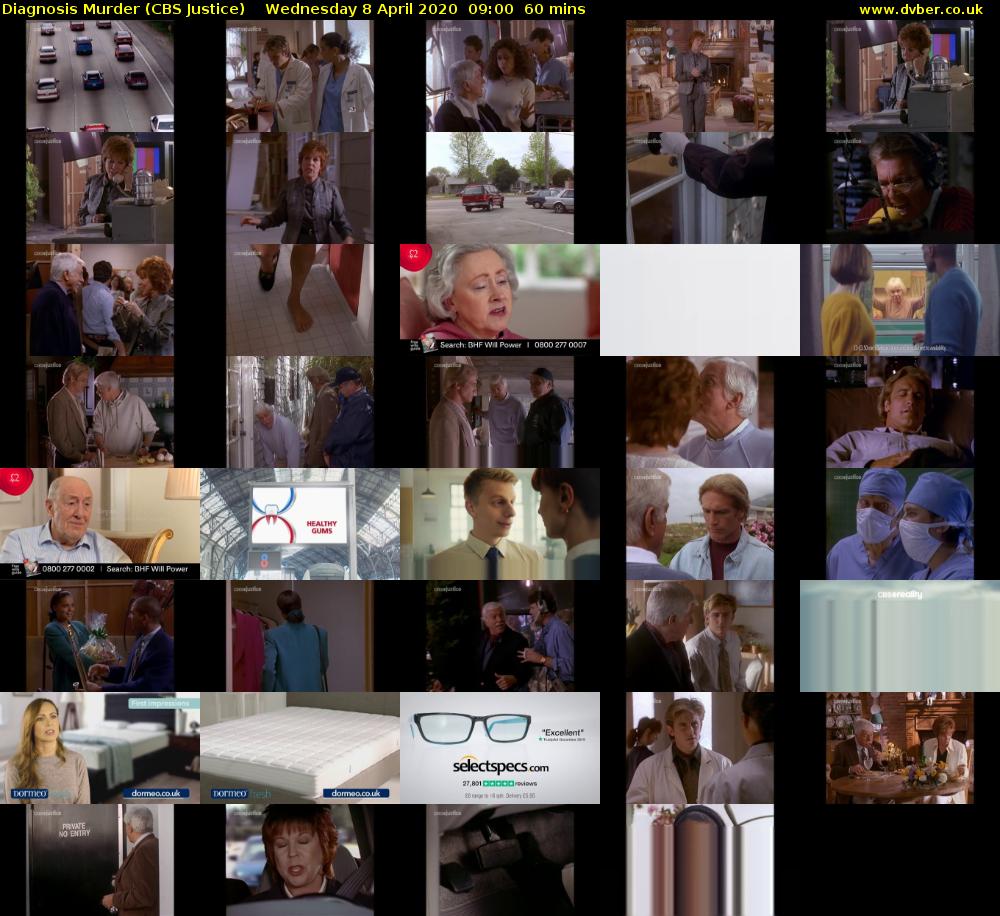 Diagnosis Murder (CBS Justice) Wednesday 8 April 2020 09:00 - 10:00