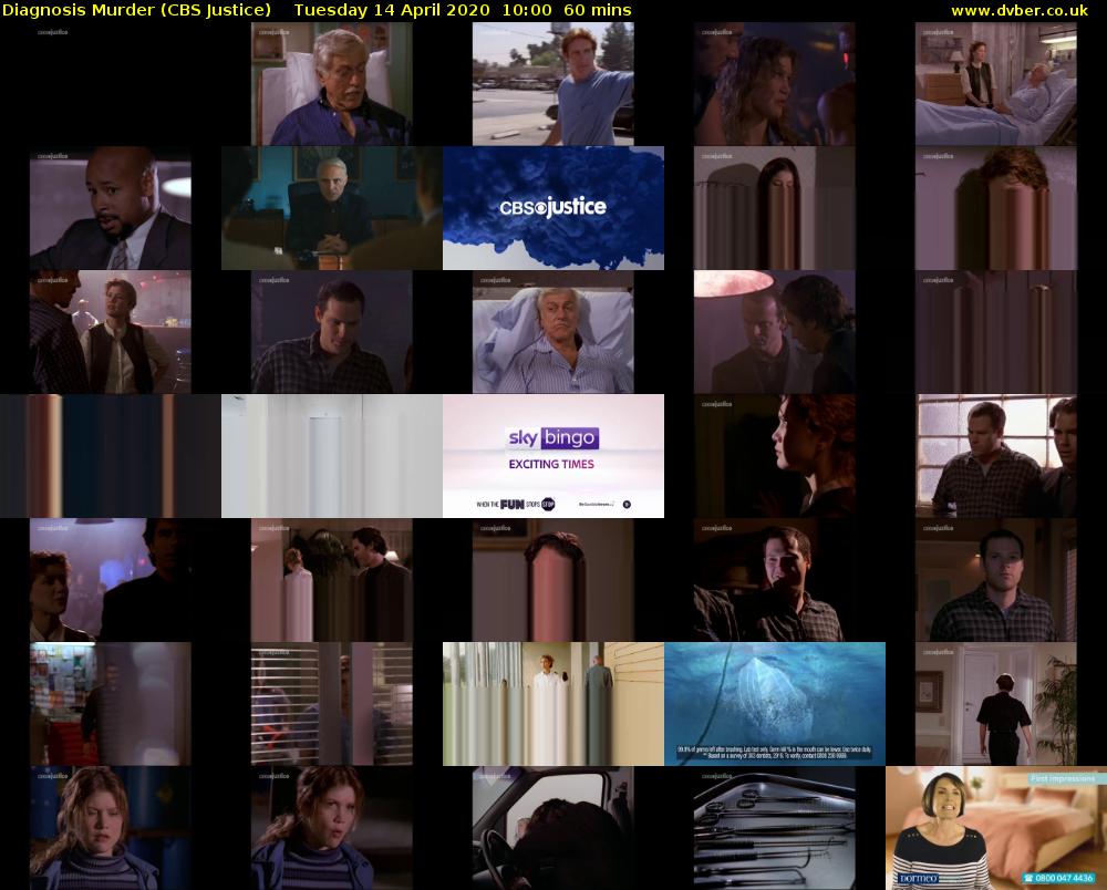 Diagnosis Murder (CBS Justice) Tuesday 14 April 2020 10:00 - 11:00