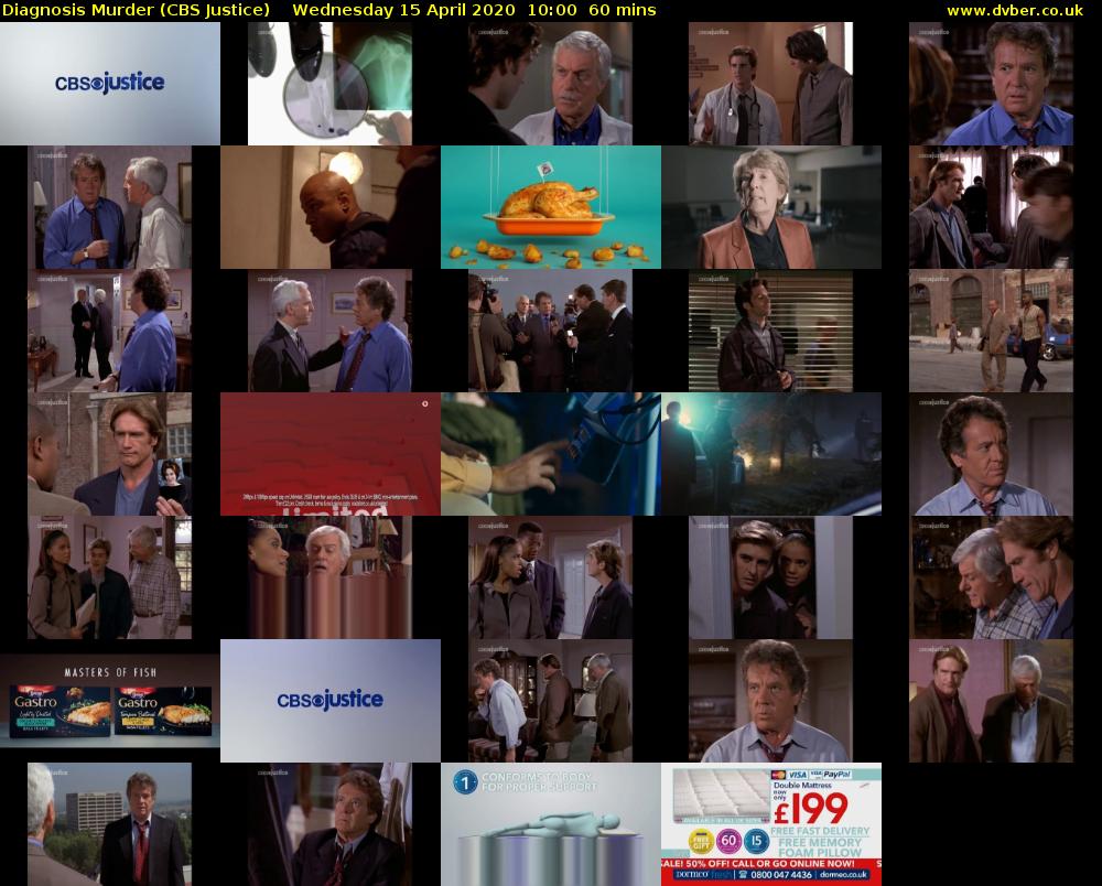 Diagnosis Murder (CBS Justice) Wednesday 15 April 2020 10:00 - 11:00