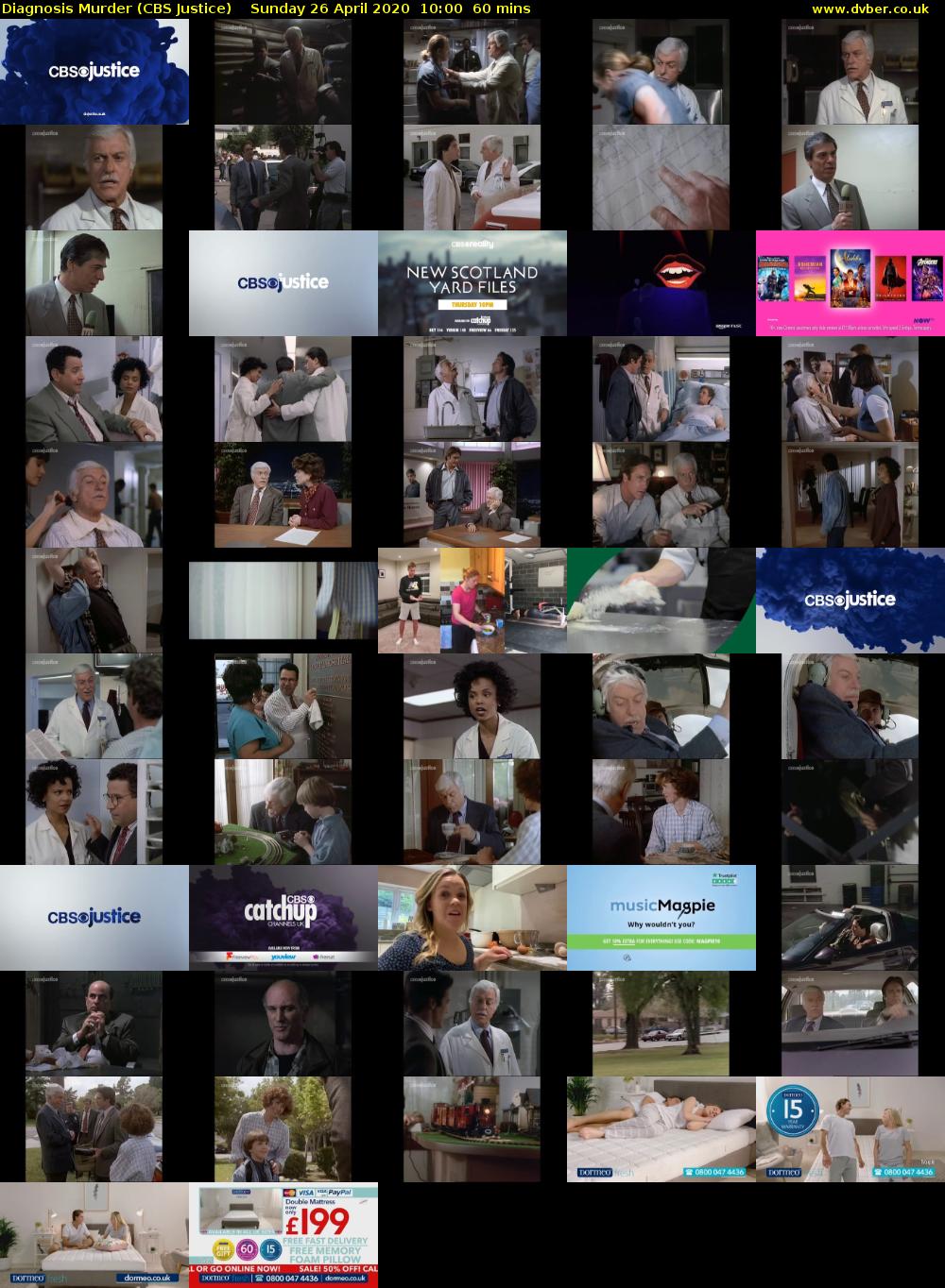 Diagnosis Murder (CBS Justice) Sunday 26 April 2020 10:00 - 11:00