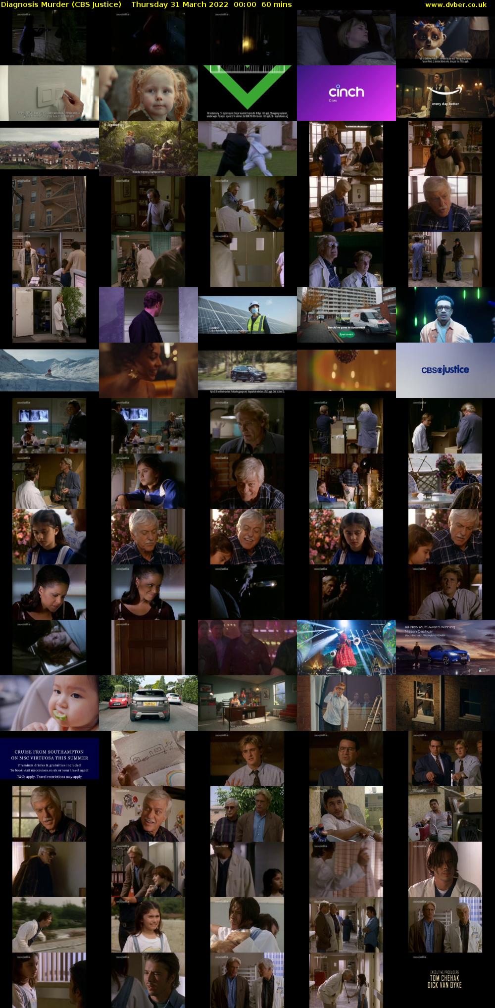 Diagnosis Murder (CBS Justice) Thursday 31 March 2022 00:00 - 01:00